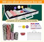300 Chips Professional Poker Chip Set with Aluminum Case, 11.5 Gram Composite Clay Chips, 2 Decks of Cards, 5 Dice & Dealer Button - Perfect for Texas Holdem, Blackjack, Casino Night (300 pcs)