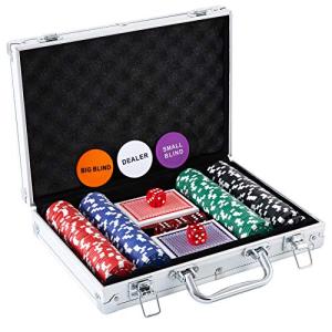 Poker Chip Set - 200PCS Poker Chips with Aluminum Case, 11.5 Gram Chips for Texas Holdem Blackjack