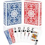 Metsyth Playing Cards,Deck of Cards,Playing Card 2 Pack,Poker Cards Set,Jumbo Large Print Playing Cards for Adults Seniors,Card Games for Family Game Night Party (Blue and Red)