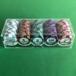 Poker Chip Holder Tray Racks - 1Pack Clear Acrylic Chips Rack Case with Cover Poker Table Accessories