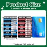 AmazingSpark Poker Hand Rankings Chart Rules Cheat Sheet Cards Poker Hands Ranking Card Beginners Quick Reference Guide Cheat Sheet for Texas Hold(Red,Blue,8 Pcs)