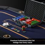 Boyzhood Poker Chips,400PCS 14 Gram Clay Poker Chip Set with Deluxe Travel Case, Numbered Chips,Poker Set for Texas Holdem Blackjack Gambling.