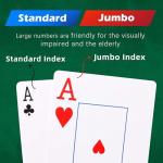 Metsyth Plastic Waterproof Playing Cards 4 Pack Poker Card Jumbo Large Print Playing Cards for Adults Seniors Bulk Decks of Cards Set Poker Cards