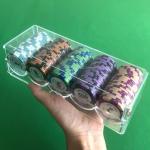 Poker Chip Holder Tray Racks - 1Pack Clear Acrylic Chips Rack Case with Cover Poker Table Accessories