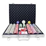AIBETOMG Poker Chips with Numbers,500Pcs Poker Chips Set with Aluminum Travel Case,11 Gram Casino Poker Set for Texas Holdem, Blackjack