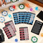 AmazingSpark Poker Hand Rankings Chart Rules Cheat Sheet Cards Poker Hands Ranking Card Beginners Quick Reference Guide Cheat Sheet for Texas Hold(Red,Blue,8 Pcs)