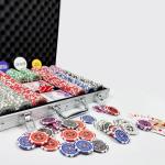AIBETOMG Poker Chips with Numbers,500Pcs Poker Chips Set with Aluminum Travel Case,11 Gram Casino Poker Set for Texas Holdem, Blackjack