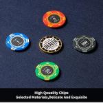 Boyzhood Poker Chips,400PCS 14 Gram Clay Poker Chip Set with Deluxe Travel Case, Numbered Chips,Poker Set for Texas Holdem Blackjack Gambling.