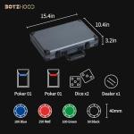 Boyzhood Poker Chips,400PCS 14 Gram Clay Poker Chip Set with Deluxe Travel Case, Numbered Chips,Poker Set for Texas Holdem Blackjack Gambling.