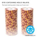 Brybelly Monte Carlo Premium Poker Chips (50-Pack) Heavyweight 14-Gram Clay Composite ($5 Red)