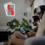 Poker Neon Signs for Wall Decor Led Sign for Poker Room Decor Playing Cards Dice Accessories for Casino Decorations Man Cave Gift