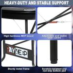 RAYKEEP Poker Table Foldable, 8 Player Folding Poker Tables w/Collapsible Legs, Casino Grade Felt, Padded Rails and Cup Holders, Portable Poker Table for Texas Holdem Poker and Blackjack, 71 Inch