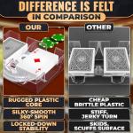 Playing Cards Holder Rotating 360° – Compact Plastic Playing Card Tray for Easy Access 2 Decks with Smooth Rotation | Organizes Multiple Decks for Canasta, Poker & More, Great for Valentines Day Gift