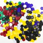 Darovly 600Pcs Plastic Poker Mini Chips in 6 Colors Bulk Poker Card Game Chips for Game Play Learning Math Counting Kids Teaching Rewards（2.2CM in Diameter）