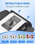 KPAW Automatic Card Shuffler Machine - 1-2 Decks Low Noise Shuffler, Rechargeable & Portable, One Press Shuffling, Automatic Card Shuffler for Texas Hold'em, Skip-Bo, Poker, UNO, Phase 10