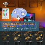 POSSHE Poker Night Light, 3D Illusion Lamp with 16 Colors Changing, Timer, 4 Flash Modes and Dimmable, Poker Cards Decor Playing Cards Dice for Casino Decorations, Man Cave Lights Poker Accessories