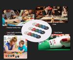 IXIGER Poker Chips Set(200pcs),Poker Chips with Denominations,Plastic Learning Counters Disks and Learning Math Counting Chips, 2PCS Counter chip Holder Game Night Party Supplies