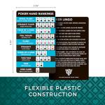 Poker Hand Ranking Card (3 Pack) Texas Hold’em Cheat Sheet for Beginners & Pros – Quick Reference Guide to Poker Hands, Odds & Rankings – Casino, Tournament & Home Game Accessory (Plastic)
