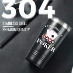 Onebttl Poker Gifts for Men, Unique Poker Player Gifts - The King of Poker - 20oz Tumbler Gifts for Poker Lovers, Birthday Gifts, Christmas Gifts, Gift Box and Card Included