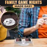 Playing Cards Holder Rotating 360° – Compact Plastic Playing Card Tray for Easy Access 2 Decks with Smooth Rotation | Organizes Multiple Decks for Canasta, Poker & More, Great for Valentines Day Gift