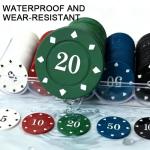 HONGSHUYEE Plastic Poker Chips Set with Storage Box for Blackjack, Texas Hold'em, Night Poker Games(100 Pcs)