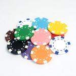 JIESITE 11.5 Gram Poker Chips ABS Monte Carlo Poker Chips Casino Grade Poker Chip for Texas Hold'em, Blackjack,Card Night Poker Games-Pack of 50 (Yellow)