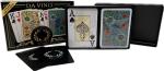 DA VINCI Fiori, Italian 100% Plastic Playing Cards 2 Deck Set, Poker Size Large Print Jumbo Index