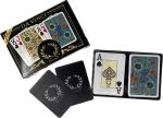 DA VINCI Fiori, Italian 100% Plastic Playing Cards 2 Deck Set, Poker Size Large Print Jumbo Index