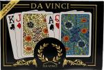 DA VINCI Fiori, Italian 100% Plastic Playing Cards 2 Deck Set, Poker Size Large Print Jumbo Index