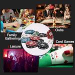 VOVCIG Poker Chips 100PCS Plastic Poker Chips Set 5 Colors for Home Game Poker Nights Party Card Club or Late Night Poker Games Supplies