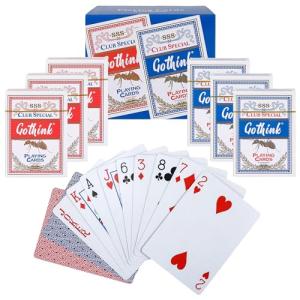 GOTHINK Playing Cards, 6 Decks of Cards, Poker Size, Standard Index, for Texas Hold'em, Blackjack, Euchre, Canasta Card Game, Casino Grade Poker Cards