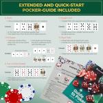 Queensell Poker Set with 300 Poker Chips 11.5 Gram for Texas Holdem – Professional Weight Poker Chips Set with 2 Decks Cards, Big Small Dealer Buttons, and Dices – Premium Poker in Aluminum Case