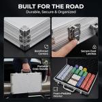 HEITOK Poker Chips Set 500pcs, Casino Chips Set with Numbers Aluminum Travel Case, Waterproof of 11.5g Poker Set for Texas Holdem Blackjack Gambling