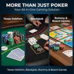 HEITOK Poker Chips Set 500pcs, Casino Chips Set with Numbers Aluminum Travel Case, Waterproof of 11.5g Poker Set for Texas Holdem Blackjack Gambling