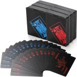 Pumtus 6 Decks of Waterproof Poker Cards, Plastic PVC Playing Cards, Standard Index Playing Cards with Gift Box, Trick Cards for Party, Game, Blackjack, Euchre, Card Game