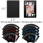 Pumtus 6 Decks of Waterproof Poker Cards, Plastic PVC Playing Cards, Standard Index Playing Cards with Gift Box, Trick Cards for Party, Game, Blackjack, Euchre, Card Game