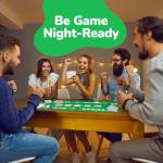 Gamie Texas Holdem Poker Game Set - Includes Hold’em Mat, 2 Card Decks, Chips, Chip Holder and Tin Storage Box - Fun Game Night Supplies - Cool Casino Gift for Kids & Adults