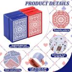 Outus 24 Decks Waterproof Playing Cards Plastic Poker Game Jumbo Index Large Size Waterproof Washable for Texas Holdem Poker Family Game Birthday Party for Beach Pool Camping