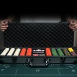JIESITE 14 Gram Clay Poker Chips Set Texas Hold’em 500PCS Poker Chips Set Numbered Chips with High-End Chip Case and Poker Accessories for Blackjack Poker Games (C 500 PCS)