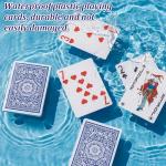 Outus 24 Decks Waterproof Playing Cards Plastic Poker Game Jumbo Index Large Size Waterproof Washable for Texas Holdem Poker Family Game Birthday Party for Beach Pool Camping