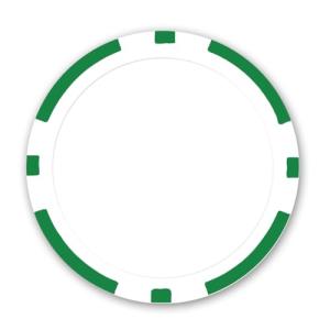 DA VINCI 100 11.5 Gram Blank 8 Stripe Poker Chips for Use with Custom Labels, Make Your Own Personalized Poker Set (Green)