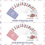 Outus 24 Decks Waterproof Playing Cards Plastic Poker Game Jumbo Index Large Size Waterproof Washable for Texas Holdem Poker Family Game Birthday Party for Beach Pool Camping