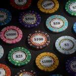 SODFAS 100 Piece Clay Poker Chips 14 Grams Heavyweight Clay Composite Casino 40mm Chips for Texas Hold’em Game Night (A $1)