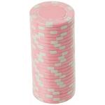 Brybelly 50 Pink Clay Composite Striped Diced 11.5 Gram Poker Chips