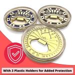Luck Lab Set of 3 Metal Bottle Opener Poker Buttons - Dealer Button, Big Blind and Small Blind Metal Weights (Position Markers) for Texas Hold Em - 2 inch