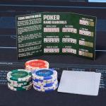 RUNNING HOT Pack of 5 Tri-Fold Poker Cheat Sheets Cards, Texas Hold'em Starter Kit Hand Rankings, Table Positions, Starting Hands & Rules | Quick Reference Guide for Beginners & Pros (5)
