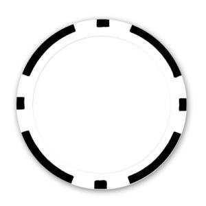 DA VINCI 100 11.5 Gram Blank 8 Stripe Poker Chips for Use with Custom Labels or Direct UV Print, Make Your Own Personalized Poker Set