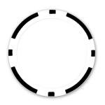 DA VINCI 100 11.5 Gram Blank 8 Stripe Poker Chips for Use with Custom Labels or Direct UV Print, Make Your Own Personalized Poker Set