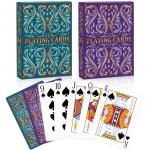 Wkchxd Playing Cards 2 Pack, Deck of Cards, Standard Playing Cards for Adult, Premium Poker Card Set, Deck of Playing Card for Blackjack,Euchre,Canasta,Family Game Night,Party Games (Blue & Purple)