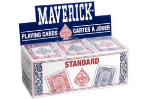 Maverick Playing Cards 12 Pack, Standard Index, Red and Blue Decks, Bulk Playing Cards for Poker, Card Games, and Family Game Night